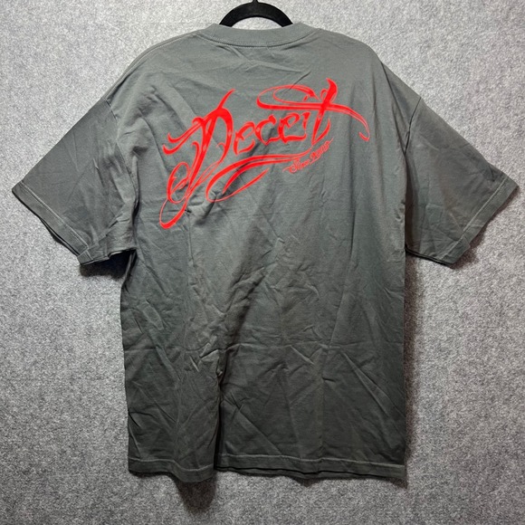 Y2K Pirate Girl Graphic T-Shirt Gray "Deceit" XL Tattoo Streetwear Alt Vibes - Picture 6 of 6